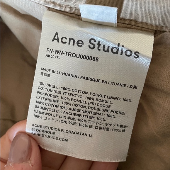 Acne Studios pleated khaki pants 34 - Picture 5 of 6